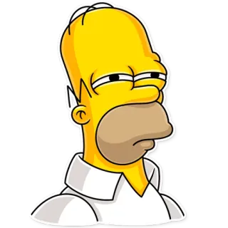 😒 Homer Simpson The Simpsons Homer Simpson, Dessin animé, Personnage, Jaune, Drôle, Les Simpson telegram sticker