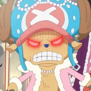 😡 Tony Tony Chopper One Piece Anime, En colère, Dessin animé, Chopper, One Piece telegram sticker