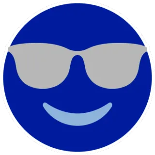 😎 emoji, óculos de sol, legal, sorridente, rosto telegram sticker