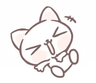 🎀 mèo, dễ thương, kawaii, nhãn dán, vui vẻ, hoạt hình telegram sticker