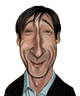 😮 caricature, portrait, cartoon, artwork, illustration whatsapp sticker