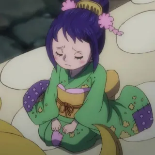 😔 Kozuki Hiyori One Piece Аниме, Ван Пис, Козуки Хиёри, Хиёри, Грустно, Кимоно telegram sticker