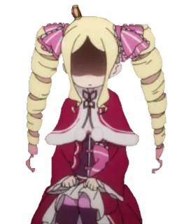 😟 Beatrice Re:Zero Аниме, Девочка, Милая, Лоли, Спиральки telegram sticker