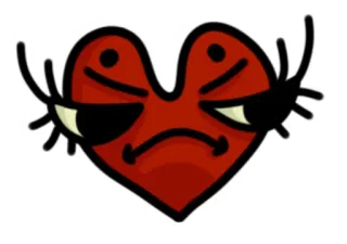 🌰 coração, bravo, desenho animado, personagem, amor telegram sticker