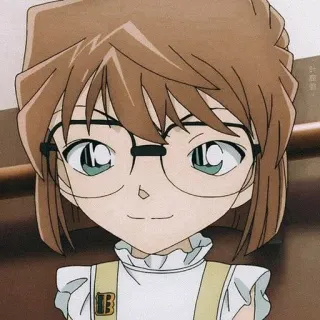 😎 Anime, Postać, Dziewczyna, Okulary, Animowany, Kreskówka telegram sticker