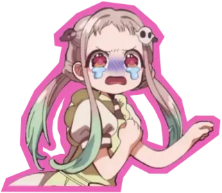 😍 Yashiro Nene Toilet-bound Hanako-kun anime, crying, character, manga, toilet-bound hanako-kun, yashiro nene whatsapp sticker
