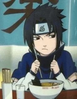 🕸️ Sasuke Uchiha Naruto anime, sasuke, naruto, manga, ninja, ramen, eating telegram sticker