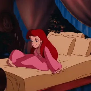 🧚♀ Ariel The Little Mermaid cartoon, disney, arielle, prinzessin, arielle die meerjungfrau, schlafzimmer telegram sticker