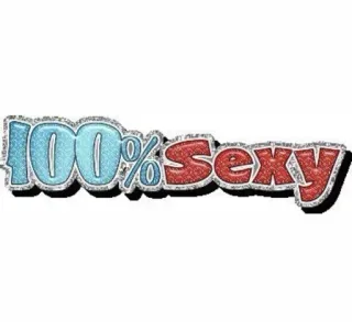 😍 100% SEXY sexy, 100%, brillo, pegatina telegram sticker