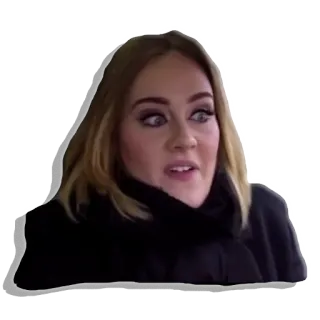 😵 Adele Adele, cantora, celebridade, expressão, meme telegram sticker