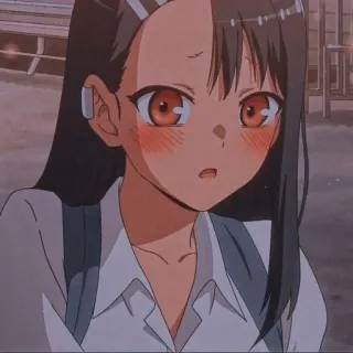 🌟 Nagatoro Don't Toy with Me, Miss Nagatoro Nagatoro, Anime, Schulmädchen, Cartoon, Manga, Illustration whatsapp sticker