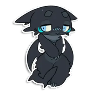 ☺️ naga, imut, stiker, binatang, fantasi whatsapp sticker