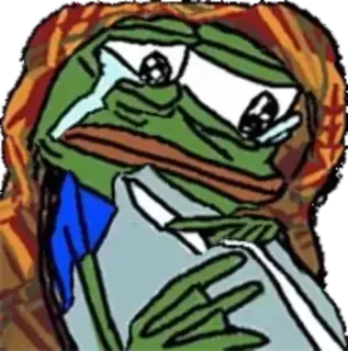 📎 Pepe the Frog Meme, Meme de internet, Pepe, Rana, llorando whatsapp sticker