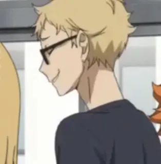 ✨ Tsukishima Kei Haikyuu anime, glasses, tsukishima kei, haikyuu telegram sticker