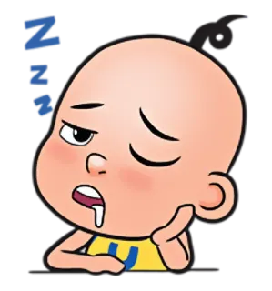 😴 ZZZ fatigué, épuisé, dessin animé, bébé, dormir, zzz telegram sticker