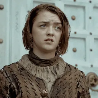 😐 Arya Stark Game of Thrones arya stark, game of thrones, maisie williams, personnage, série tv, fantaisie telegram sticker