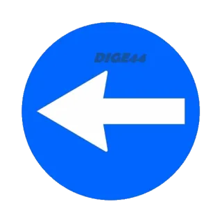 ⬅️ DIGE44 strzałka, kierunek, niebieski, lewo telegram sticker