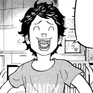 ❤️ DANDY Anime, Cartoni animati, Felice, Sorriso whatsapp sticker