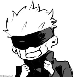 😭 Satoru Gojo Jujutsu Kaisen gojo satoru, jujutsu kaisen, anime, manga, triste, chibi telegram sticker