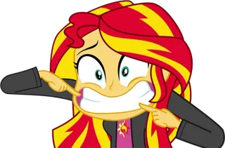 😬 Sunset Shimmer My Little Pony: Equestria Girls カートゥーン, サンセットシマー, エクエストリアガールズ, マイリトルポニー whatsapp sticker