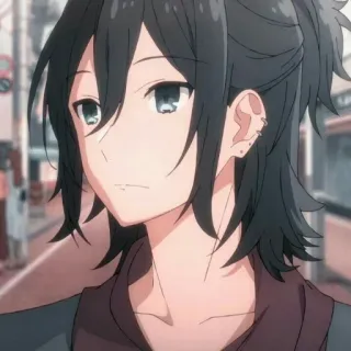 ❤ Izumi Miyamura Horimiya Anime, Manga, Schule, Junge, Süß, Ohrringe telegram sticker
