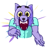 🏃‍♂️ wolf, monster, cartoon, animal, sticker telegram sticker