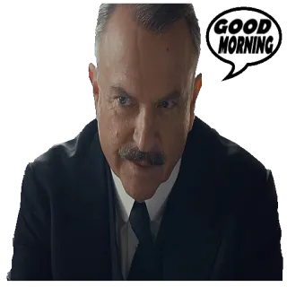 🛏 GOOD MORNING mężczyzna, dzień dobry, powitanie, męski, wąsy telegram sticker