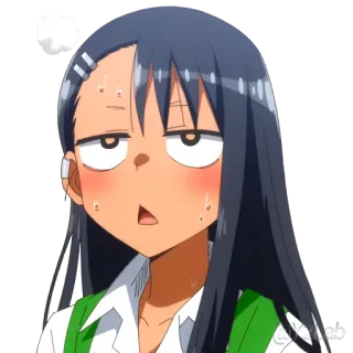 🥵 Nagatoro Don't Toy with Me, Miss Nagatoro Anime, Nagatoro, Meme, Ekspresi, Kartun telegram sticker