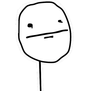 😐 Meme, Trollface, Internet, Inespressivo telegram sticker