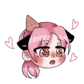 🥰 アニメ, かわいい, ピンク, ハート, 可愛い telegram sticker