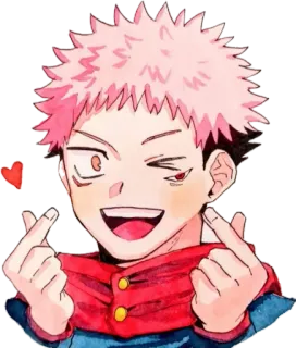 ❤️ Yuji Itadori Jujutsu Kaisen Аниме, Манга, Персонаж, Jujutsu Kaisen, Юдзи Итадори telegram sticker