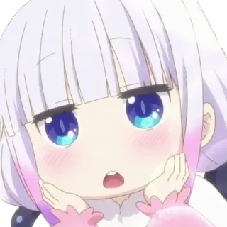 😚 Kanna Kamui Miss Kobayashi's Dragon Maid anime, manga, cute, kanna, dragon girl telegram sticker