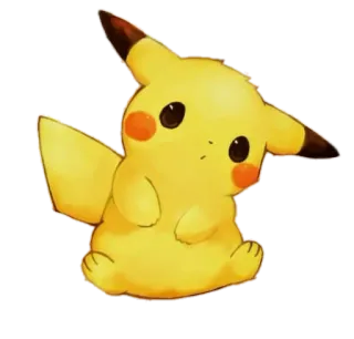 🙄 Pikachu Pokemon โปเกมอน, ไฟฟ้า, ปิกาจู, อนิเมะ, สีเหลือง telegram sticker