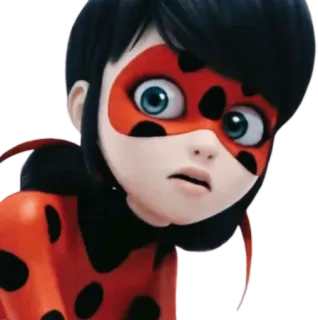 🐞 Ladybug Miraculous: Tales of Ladybug & Cat Noir 卡通, 超级英雄, 女孩, 面具, 瓢虫 whatsapp sticker