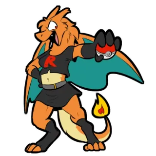 💣 Charizard Pokemon, Charizard, Team Rocket whatsapp sticker