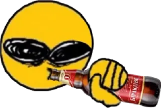 🥃 emoji, drinking, alcohol, beer, bochkove telegram sticker
