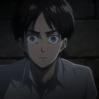 🗡 Eren Yeager Attack on Titan Anime, Mangá, Attack on Titan, Eren Yeager, Personagem, Animação whatsapp sticker