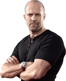 😌 Jason Statham attore, uomo, calvo, ritratto, celebrità telegram sticker