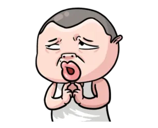 🙄 Dibujo animado, Expresión, Besos, Suplicando whatsapp sticker