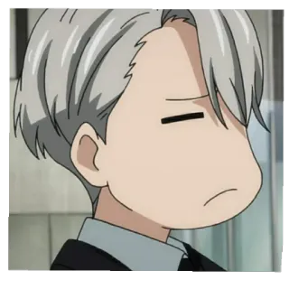 😑 Victor Nikiforov Yuri!!! on Ice อนิเมะ, ตัวละคร, เศร้า, น่ารัก telegram sticker