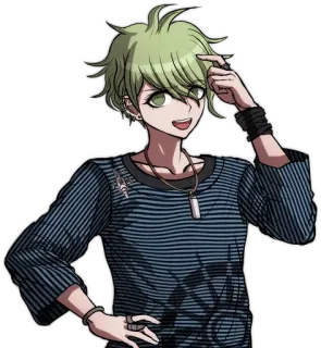 😌 Rantaro Amami Danganronpa V3: Killing Harmony rantaro amami, danganronpa, anime, zielone włosy whatsapp sticker