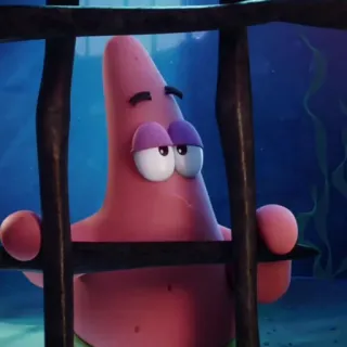 🐙 Patrick Star Patrick, Spongebob, Cartoon, Sad, Imprisoned, Cage, Confused telegram sticker