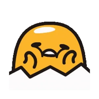😢 Gudetama jajko, żółtko, leniwy, słodki, Sanrio telegram sticker