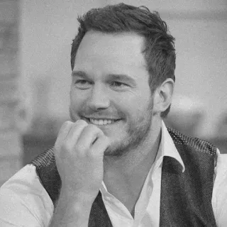 🎵 Chris Pratt acteur, célébrité, portrait, homme, souriant telegram sticker