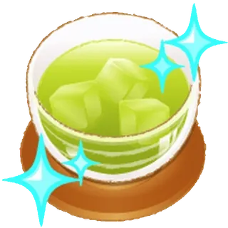 😊 Matcha, Té, Bebida, Verde, Kawaii, Brillo, Lindo, Estético whatsapp sticker