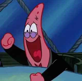 😹 Patrick Star SpongeBob SquarePants Patrick Star, Spongebob Schwammkopf, Cartoon, Animation, Fröhlich, Charakter whatsapp sticker