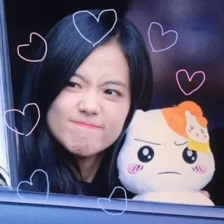 🤍 ผู้หญิง, คน, หัวใจ, น่ารัก, ตุ๊กตา whatsapp sticker