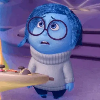 🤖 Sadness Inside Out tristezza, Inside Out, personaggio, blu, emozioni telegram sticker