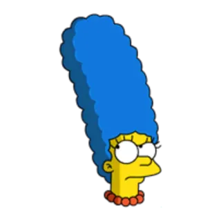 🤔 Marge Simpson The Simpsons cartoon, Marge Simpson, The Simpsons, character, funny, blue hair, angry telegram sticker