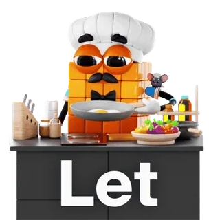 🧑🍳 Let 음식, 요리사, 요리, 만화 whatsapp sticker